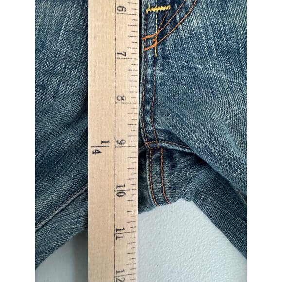 7 for all mankind low rise Y2K straight leg jeans classic‎ boho sz 32 - Picture 6 of 10